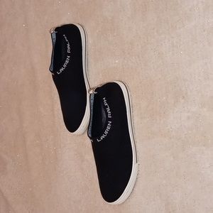 Women's Ralph Lauren Black Slip-on Sneakers